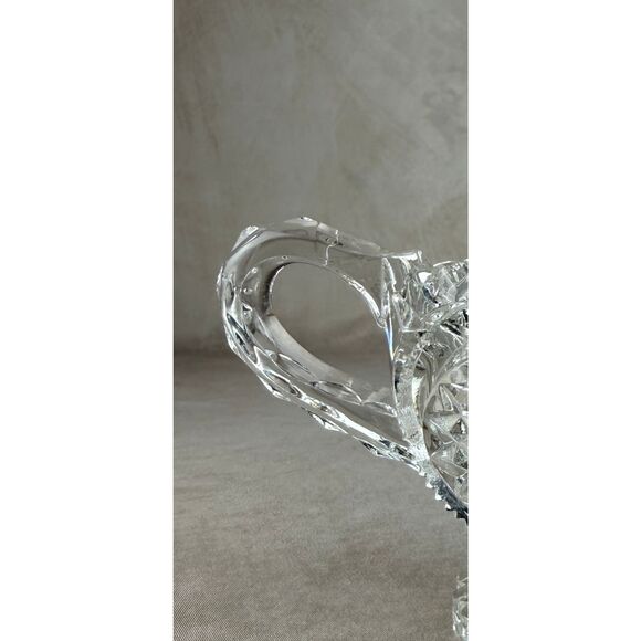 EAPG Vintage Imperial Zippered Heart Pitcher Glass Manganese Glow - Picture 11 of 11